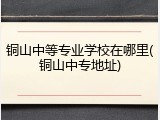 铜山中等专业学校在哪里(铜山中专地址)