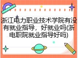 浙江电力职业技术学院有没有就业指导，好就业吗(浙电职院就业指导好吗)