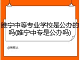 睢宁中等专业学校是公办的吗(睢宁中专是公办吗)