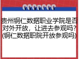 贵州铜仁数据职业学院是否对外开放，让进去参观吗？(铜仁数据职院开放参观吗)