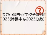 沛县中等专业学校分数线2023(沛县中专2023分数)