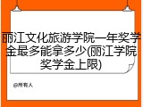 丽江文化旅游学院一年奖学金最多能拿多少(丽江学院奖学金上限)