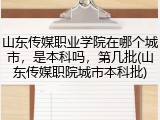 山东传媒职业学院在哪个城市，是本科吗，第几批(山东传媒职院城市本科批)