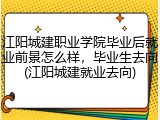 江阳城建职业学院毕业后就业前景怎么样，毕业生去向(江阳城建就业去向)