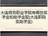 大连商务职业学院有哪些奖学金和助学金呢(大连职院奖助学金)