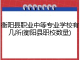 衡阳县职业中等专业学校有几所(衡阳县职校数量)