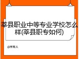 莘县职业中等专业学校怎么样(莘县职专如何)