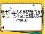 喀什职业技术学院是否有双学位，为什么(喀职院双学位原因)