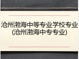 沧州渤海中等专业学校专业(沧州渤海中专专业)