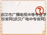 武汉市广播电视中等专业学校官网(武汉广电中专官网)