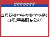 莘县职业中等专业学校是公办吧(莘县职专公办)