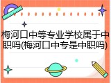 梅河口中等专业学校属于中职吗(梅河口中专是中职吗)