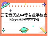 云南省民族中等专业学校官网(云南民专官网)