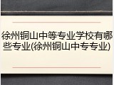 徐州铜山中等专业学校有哪些专业(徐州铜山中专专业)