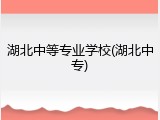 湖北中等专业学校(湖北中专)
