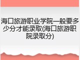 海口旅游职业学院一般要多少分才能录取(海口旅游职院录取分)
