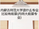 内蒙古师范大学读什么专业比较有前景(内师大前景专业)
