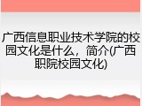 广西信息职业技术学院的校园文化是什么，简介(广西职院校园文化)
