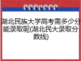 湖北民族大学高考需多少分能录取呢(湖北民大录取分数线)
