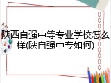 陕西自强中等专业学校怎么样(陕自强中专如何)