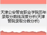 天津公安警官职业学院历年录取分数线深度分析(天津警院录取分数分析)