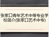 张家口青年艺术中等专业学校简介(张家口艺术中专)