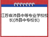 江苏省沛县中等专业学校校长(沛县中专校长)