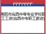 南阳市宛西中等专业学校职工工资(宛西中专职工薪资)