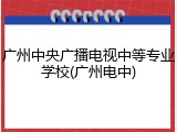 广州中央广播电视中等专业学校(广州电中)