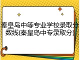 秦皇岛中等专业学校录取分数线(秦皇岛中专录取分)