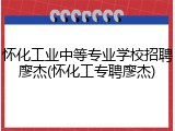 怀化工业中等专业学校招聘廖杰(怀化工专聘廖杰)
