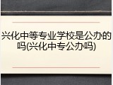 兴化中等专业学校是公办的吗(兴化中专公办吗)