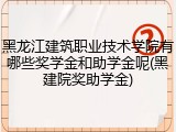 黑龙江建筑职业技术学院有哪些奖学金和助学金呢(黑建院奖助学金)