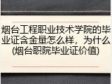 烟台工程职业技术学院的毕业证含金量怎么样，为什么(烟台职院毕业证价值)