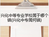兴化中等专业学校属于哪个镇(兴化中专属何镇)