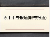 职中中专报道(职专报道)