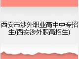 西安市涉外职业高中中专招生(西安涉外职高招生)