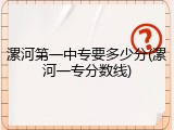 漯河第一中专要多少分(漯河一专分数线)