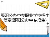 邵阳公办中专职业学校招生简章(邵阳公办中专招生)