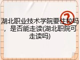 湖北职业技术学院要住校吗，是否能走读(湖北职院可走读吗)