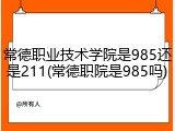 常德职业技术学院是985还是211(常德职院是985吗)