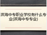 滨海中专职业学校有什么专业(滨海中专专业)