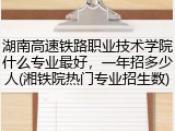 湖南高速铁路职业技术学院什么专业最好，一年招多少人(湘铁院热门专业招生数)