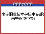 南宁职业技术学校中专部(南宁职校中专)