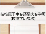 技校属于中专还是大专学历(技校学历层次)