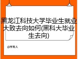 黑龙江科技大学毕业生就业大致去向如何(黑科大毕业生去向)