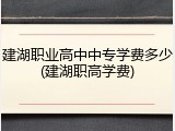 建湖职业高中中专学费多少(建湖职高学费)