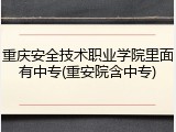 重庆安全技术职业学院里面有中专(重安院含中专)