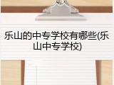 乐山的中专学校有哪些(乐山中专学校)