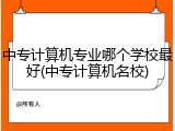 中专计算机专业哪个学校最好(中专计算机名校)